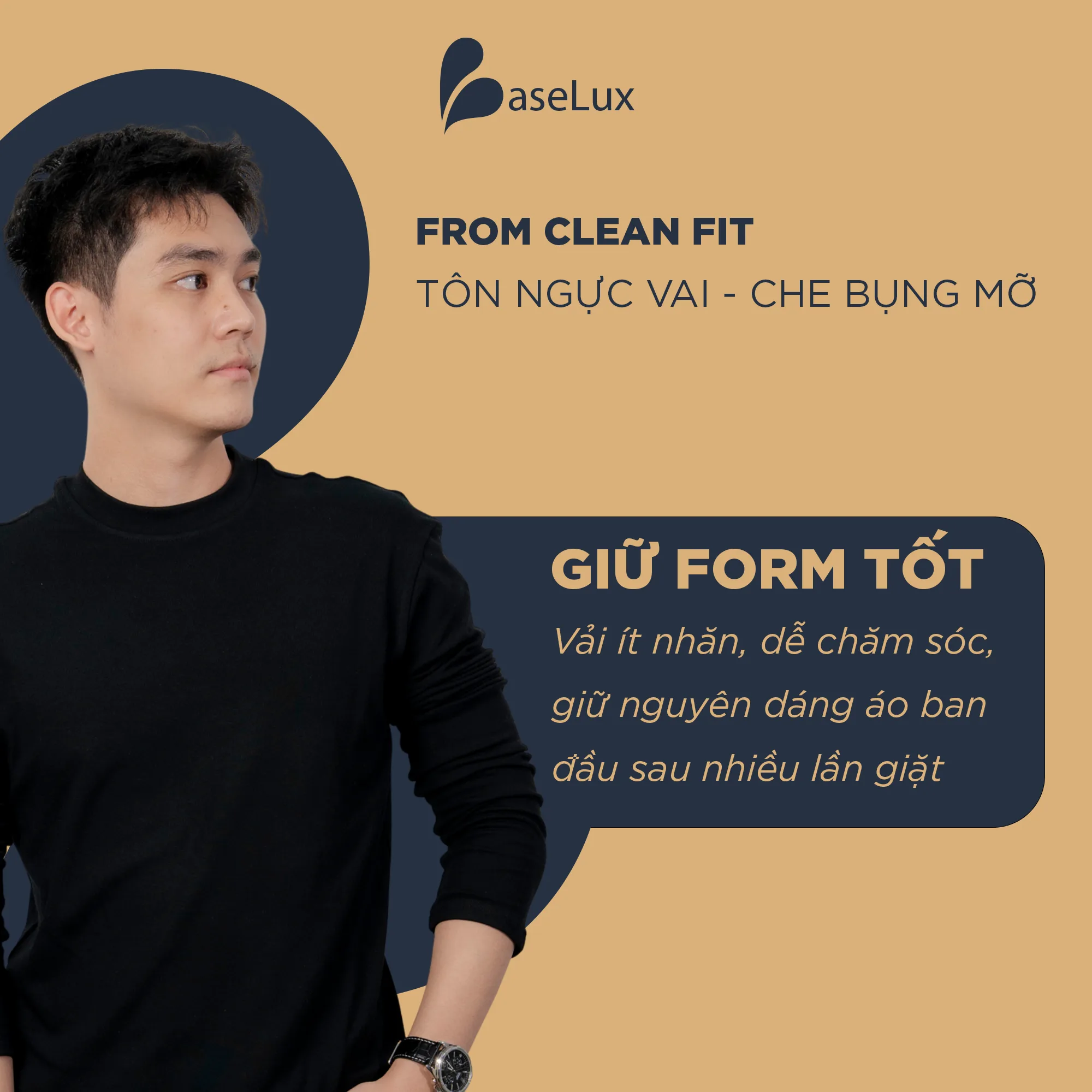 Áo thun nam dài tay Baselux công nghệ heatetech giữ ấm x5 lần, Áo tay dài nam cao cấp chất cotton mềm mịn thoải mái - Image 4