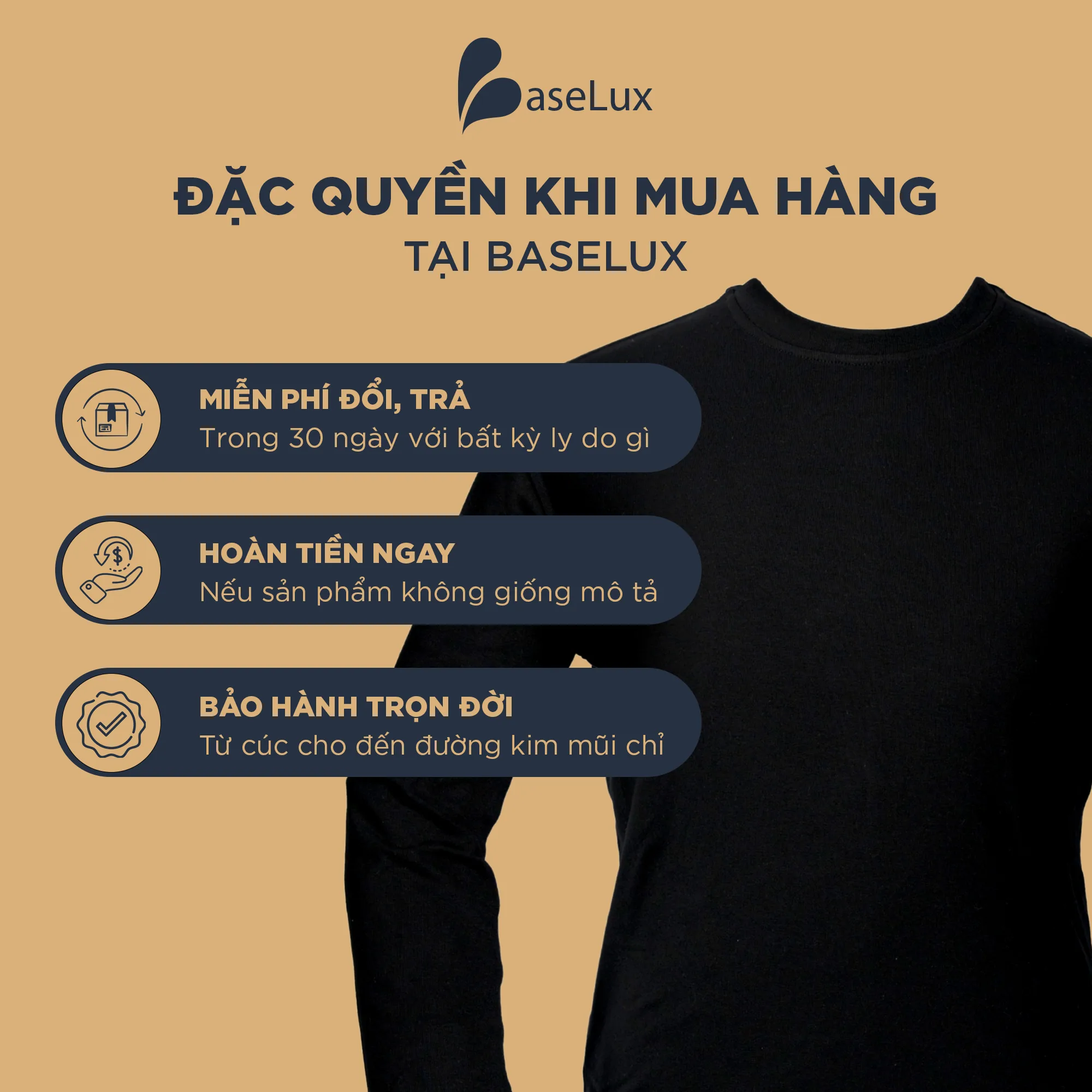 Áo thun nam dài tay Baselux công nghệ heatetech giữ ấm x5 lần, Áo tay dài nam cao cấp chất cotton mềm mịn thoải mái - Image 3